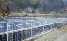 2015 11 日本岐阜県 N型陸上架台+フェンス 66.56kw太陽エネルギー プロジェクト